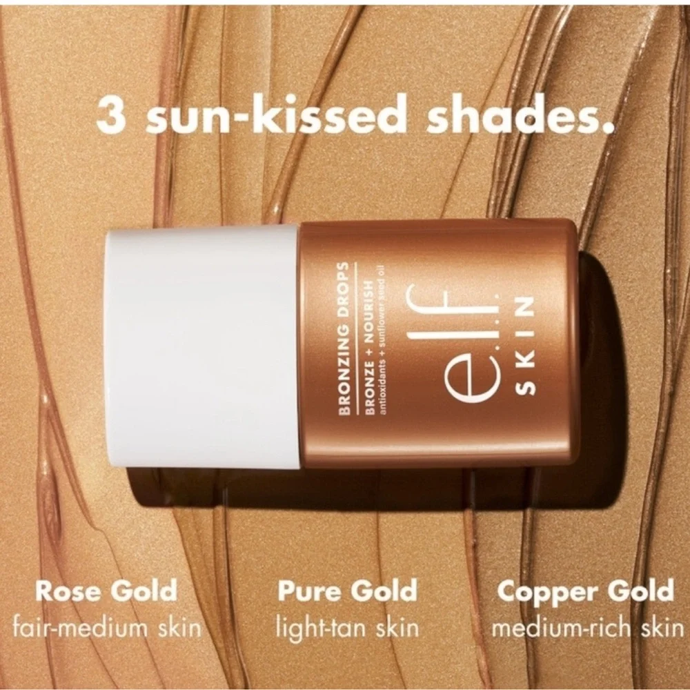 💖✨ e.l.f. Skin Bronzing Drops Bronze Copper Gold New In Box Full Size💖✨3 for $15